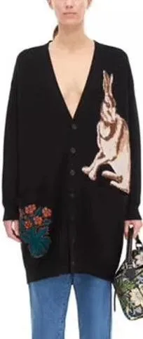 Oversize Cardigan in William Morris Motif