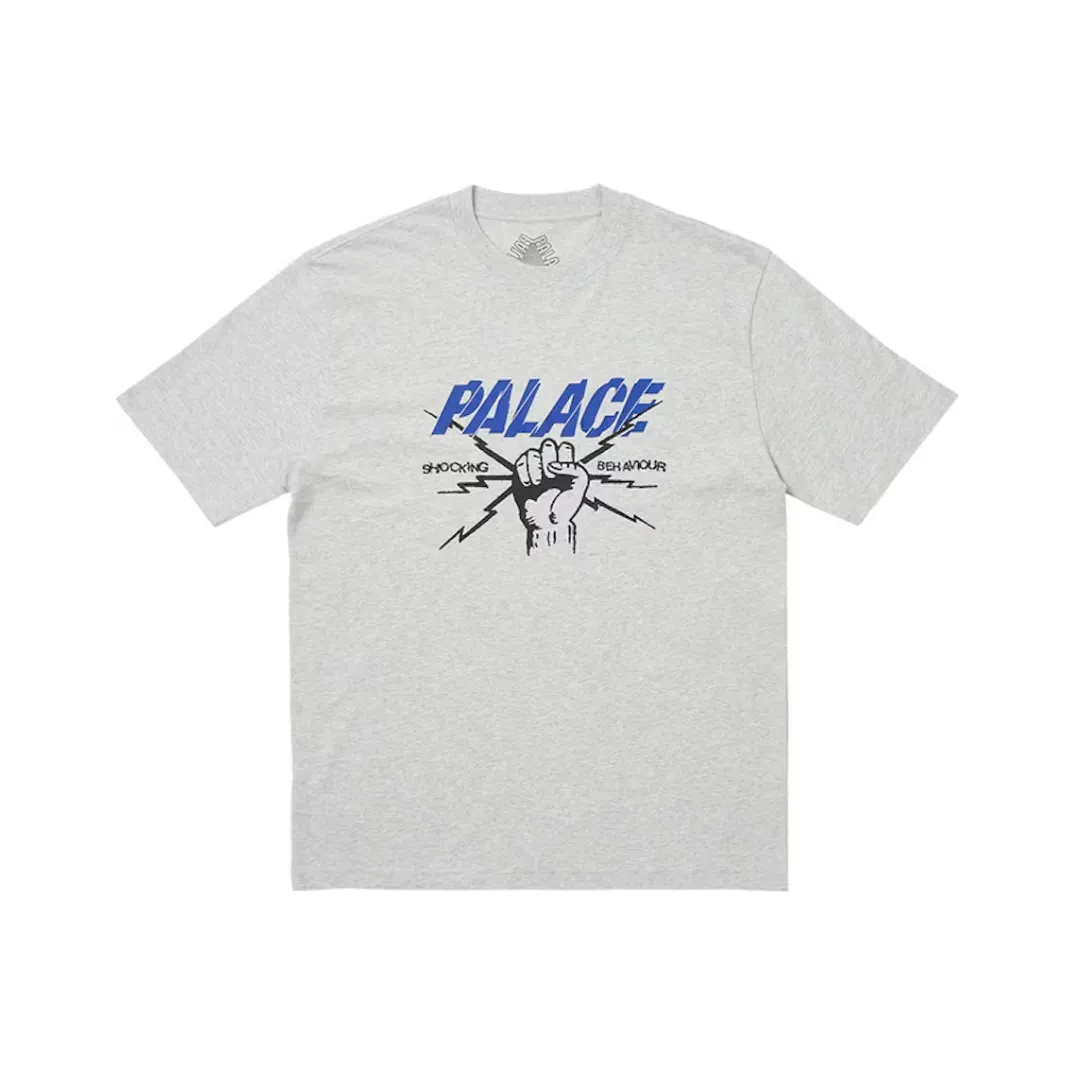 Palace Shocking Behaviour T-Shirt Grey Marl