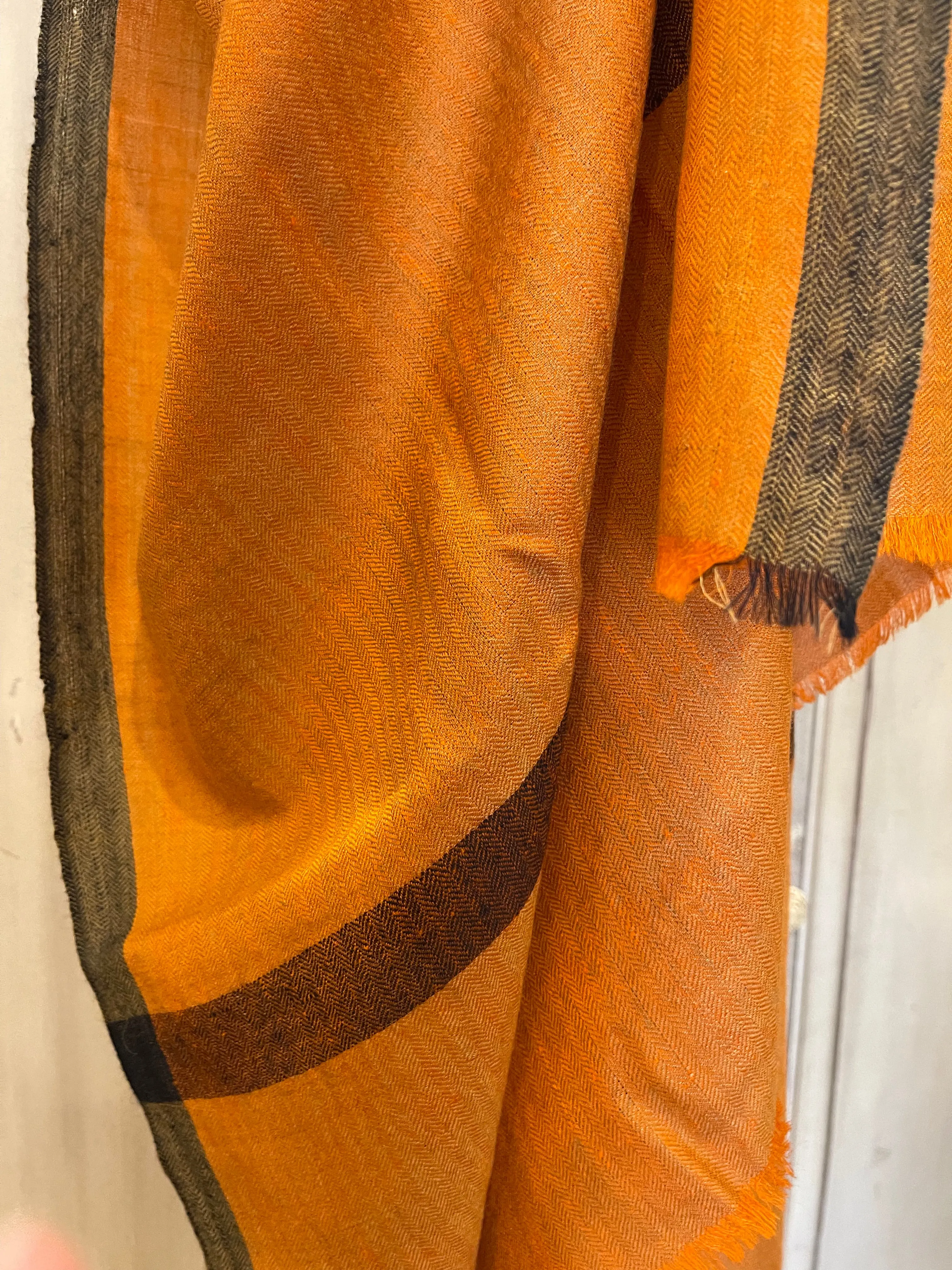 Pashmina Diamond Weave Scarf - Rust