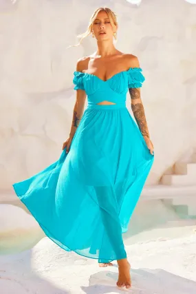 Perfect Storm Maxi Dress - Aqua