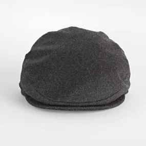 Plain Grey Lambswool Loden Harlem Cap