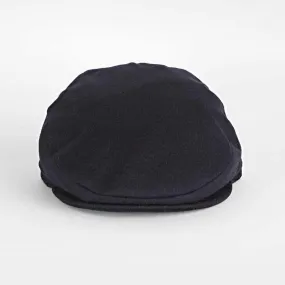 Plain Navy Lambswool Loden Harlem Cap