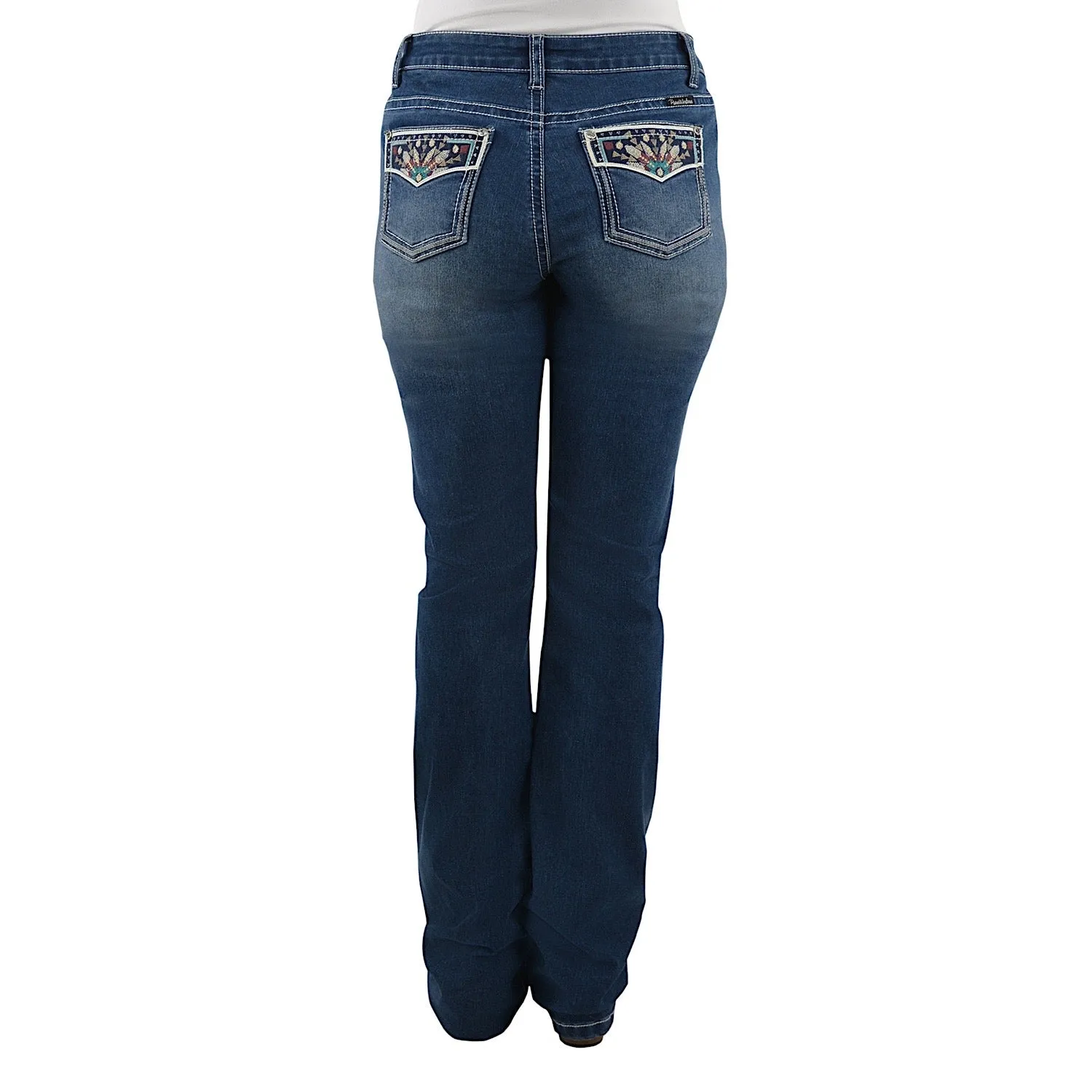 Pure Western Womens Emmaline Relaxed Rider Jean 36" Leg Dusk