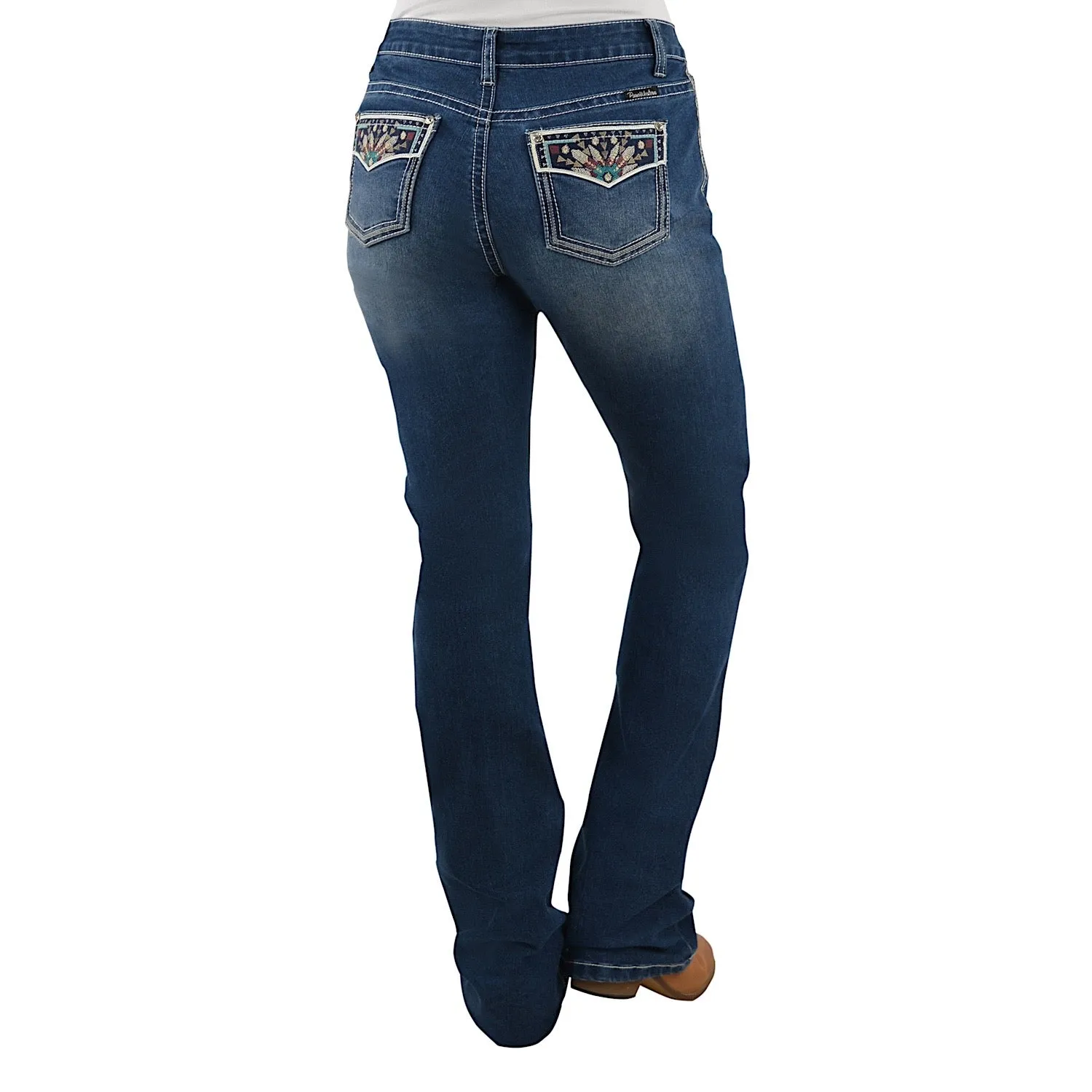 Pure Western Womens Emmaline Relaxed Rider Jean 36" Leg Dusk