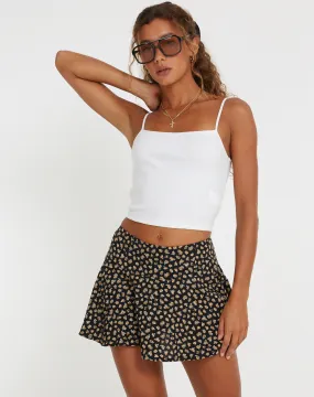 Rara Mini Skirt in Ditsy Floral Bronze