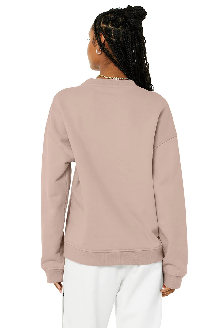 Renown Heavy Weight Emblem Crew Neck Pullover - Dusty Pink