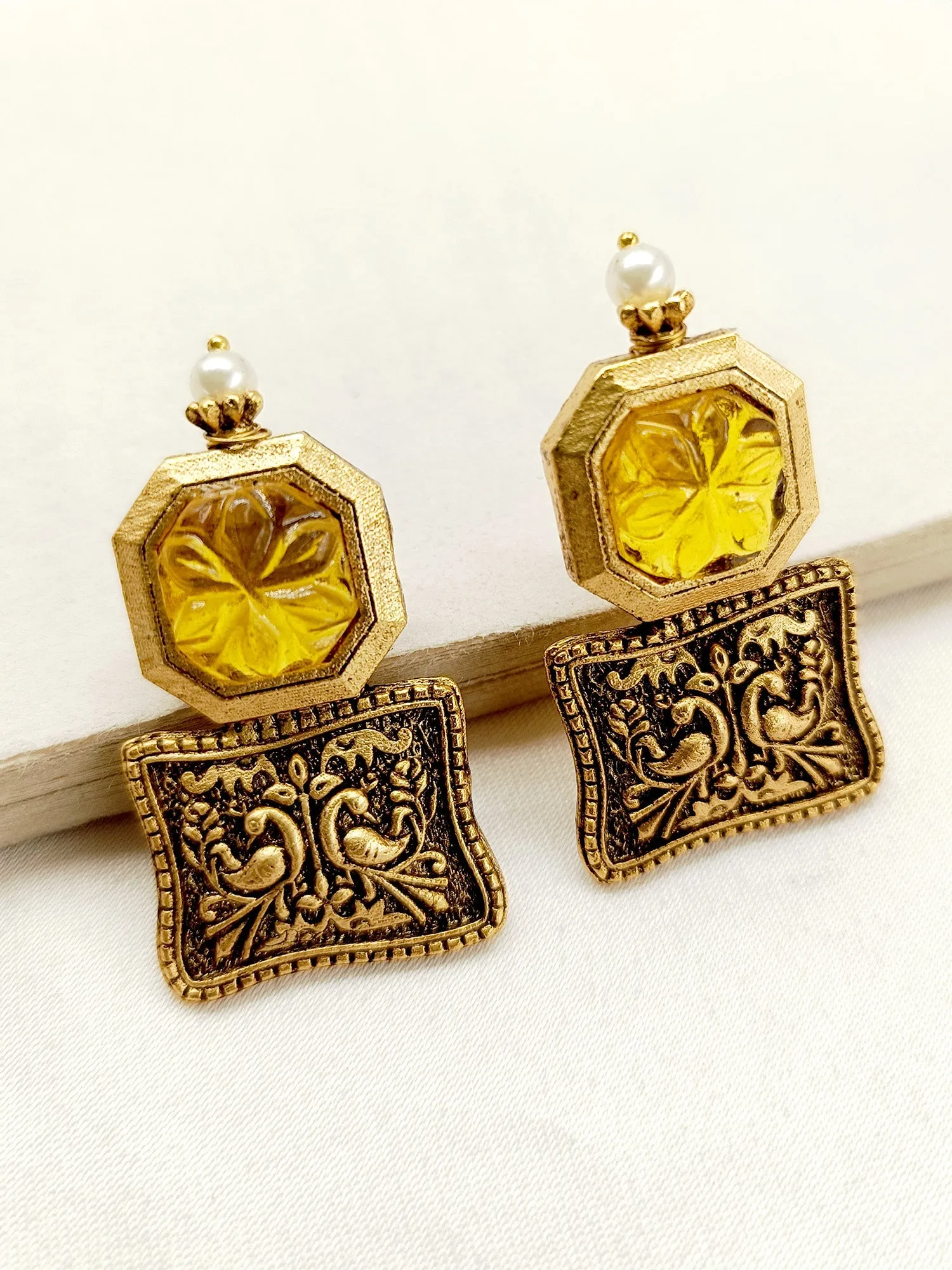 Riddhi Yellow Boutique Earrings