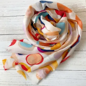 Rita Retro Spot Striped Scarf - Spring