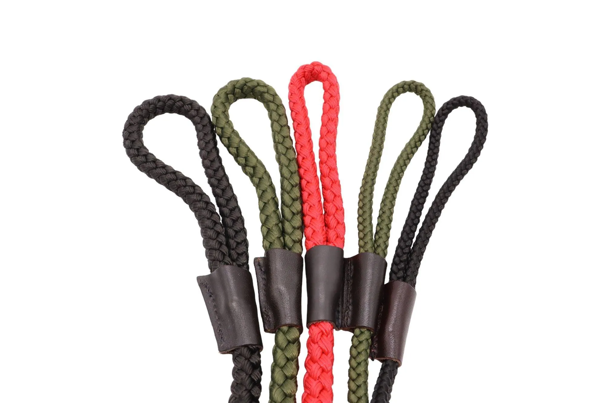 Rope Slip Lead for Dogs - Nickel finish in 12 and 8mm width, various colours available