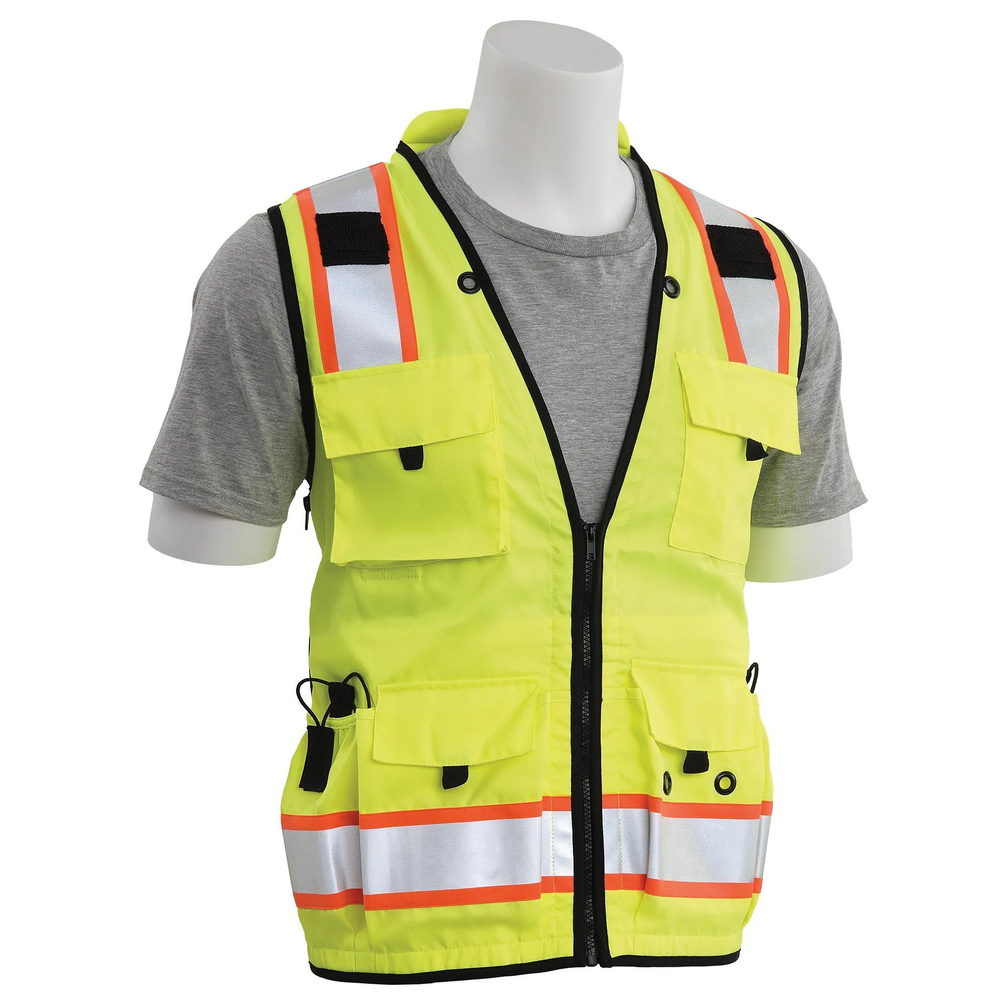 S252C Class 2 Deluxe Surveyor's Multi-Pocket Safety Vest 1pc