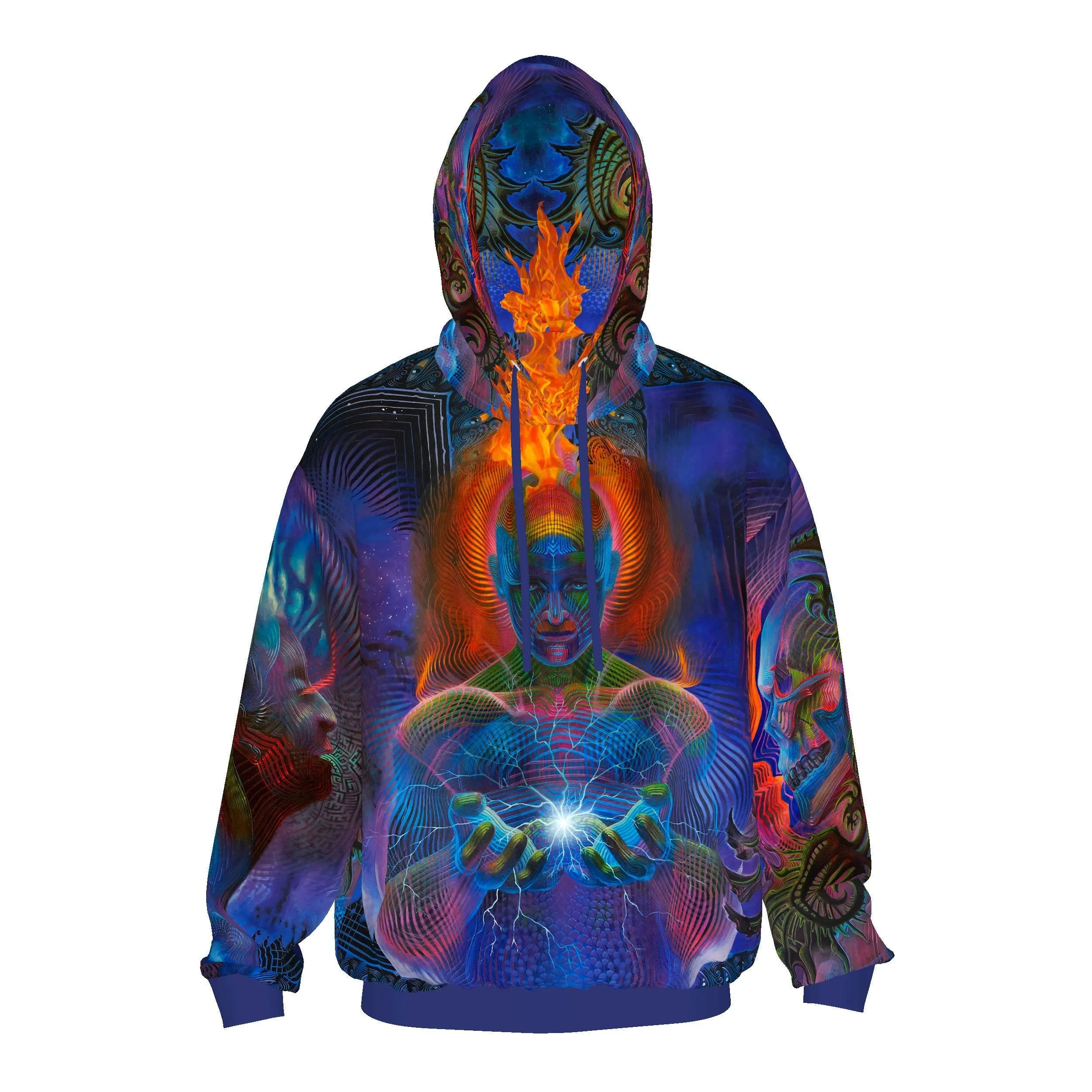 Sacred Geometry Hoodie | UV Hoodie | Fractal Hoodie | Psy Clothing | Festival Hoodie | Psychedelic Sweater | Prometheus - UV (HD)