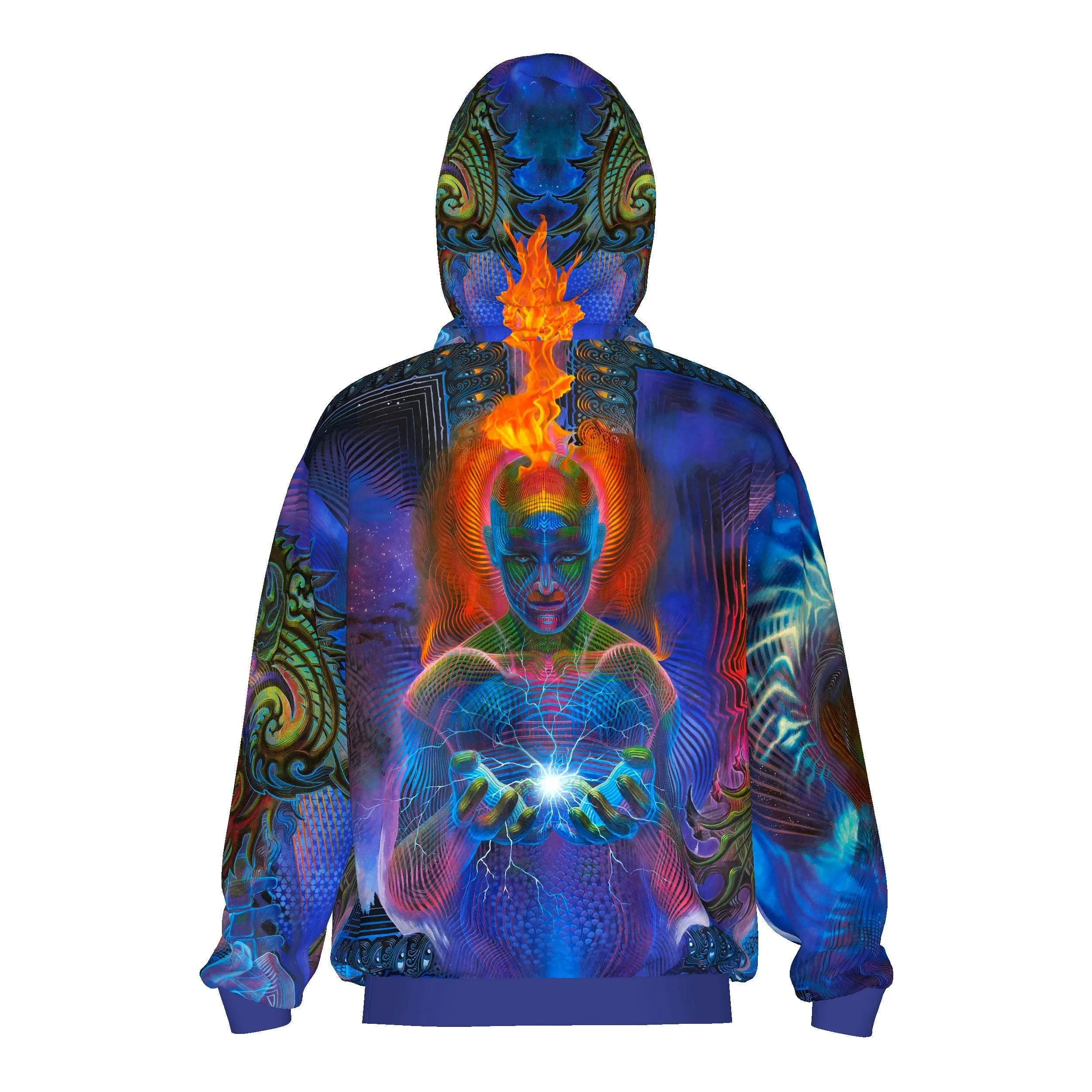 Sacred Geometry Hoodie | UV Hoodie | Fractal Hoodie | Psy Clothing | Festival Hoodie | Psychedelic Sweater | Prometheus - UV (HD)