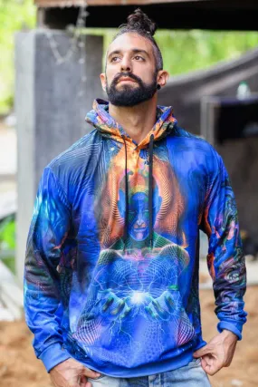 Sacred Geometry Hoodie | UV Hoodie | Fractal Hoodie | Psy Clothing | Festival Hoodie | Psychedelic Sweater | Prometheus - UV (HD)