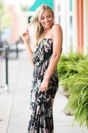 See You Coming Maxi Dress, Black