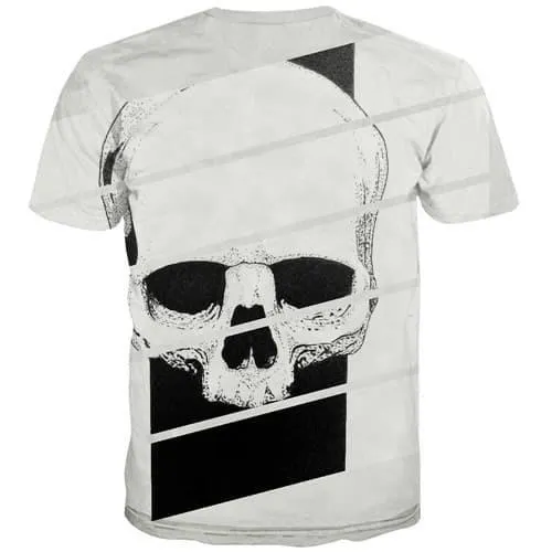 Skull T shirts Men Hip Hop Shirt Print Street Tshirt Printed White T-shirts Graphic Rock T shirts Funny Short Sleeve Hip hop