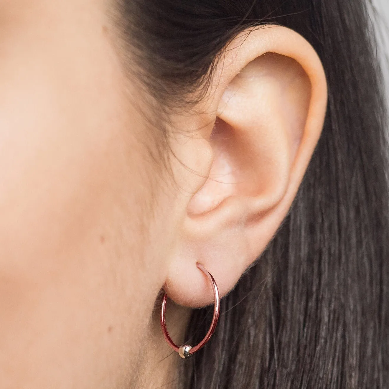 Sleepers Hoop Earrings – 10k Rose Gold - Monochrome