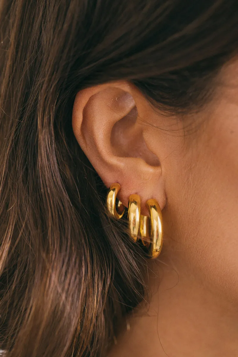 Statement chunky hoop gold plated (20mm)