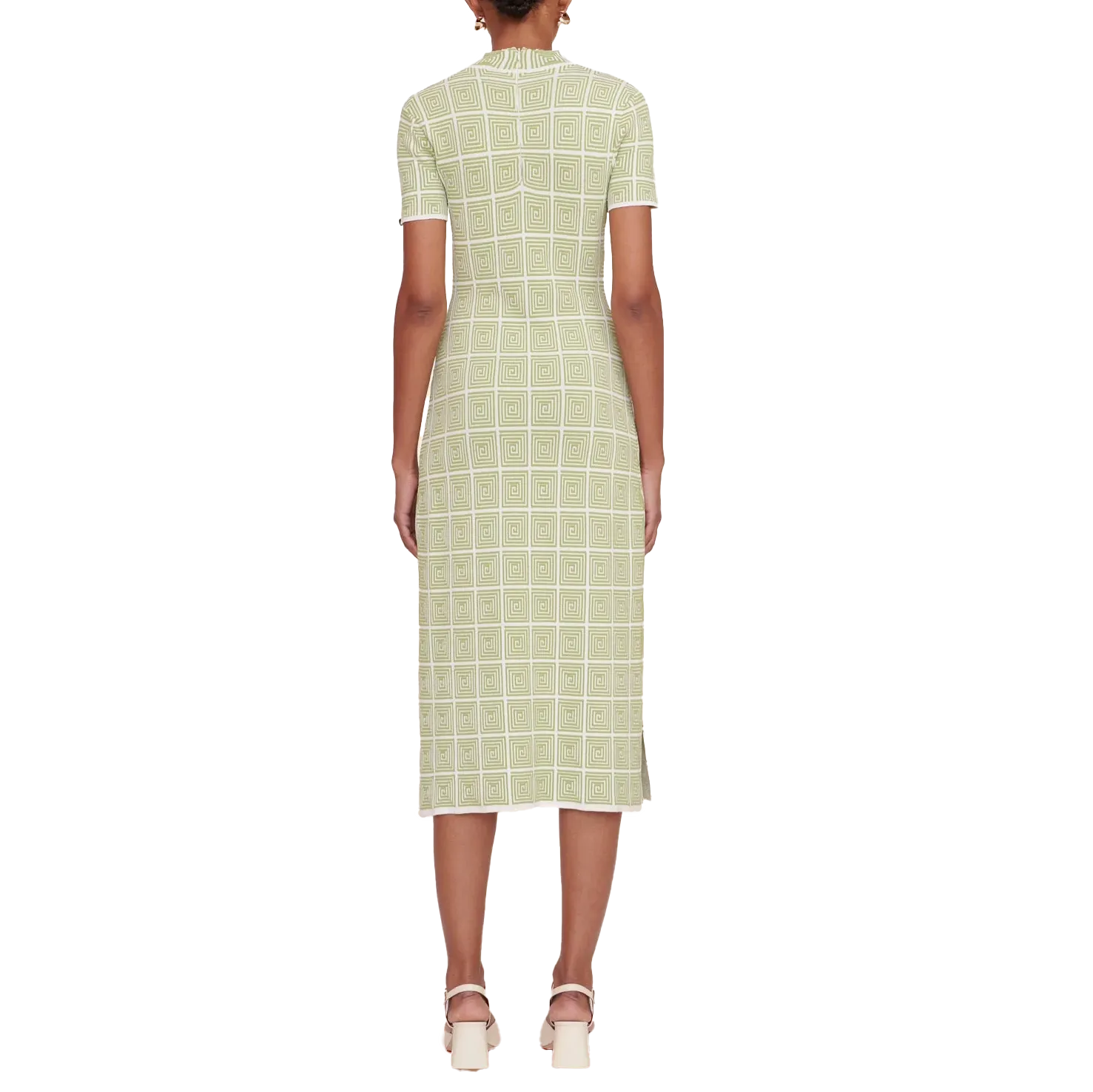 Staud Heli Moss Knit Midi Dress