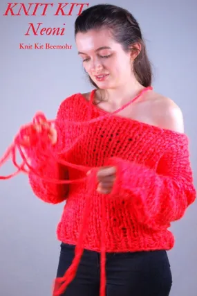 STRICK-BOX Leuchtend pinker oder neon grüner Pullover: Hingucker NEONI