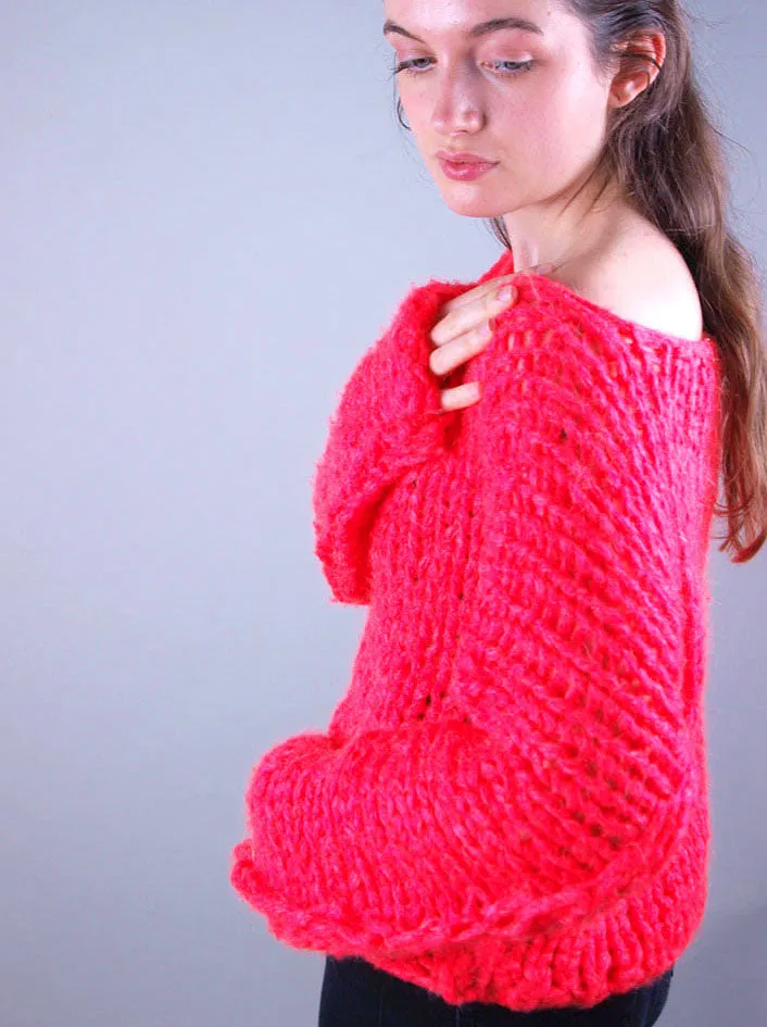 STRICK-BOX Leuchtend pinker oder neon grüner Pullover: Hingucker NEONI