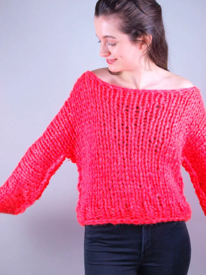 STRICK-BOX Leuchtend pinker oder neon grüner Pullover: Hingucker NEONI