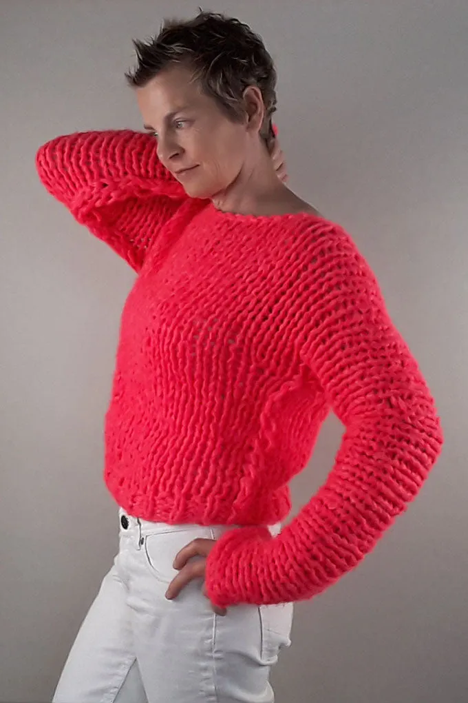 STRICK-BOX Leuchtend pinker oder neon grüner Pullover: Hingucker NEONI