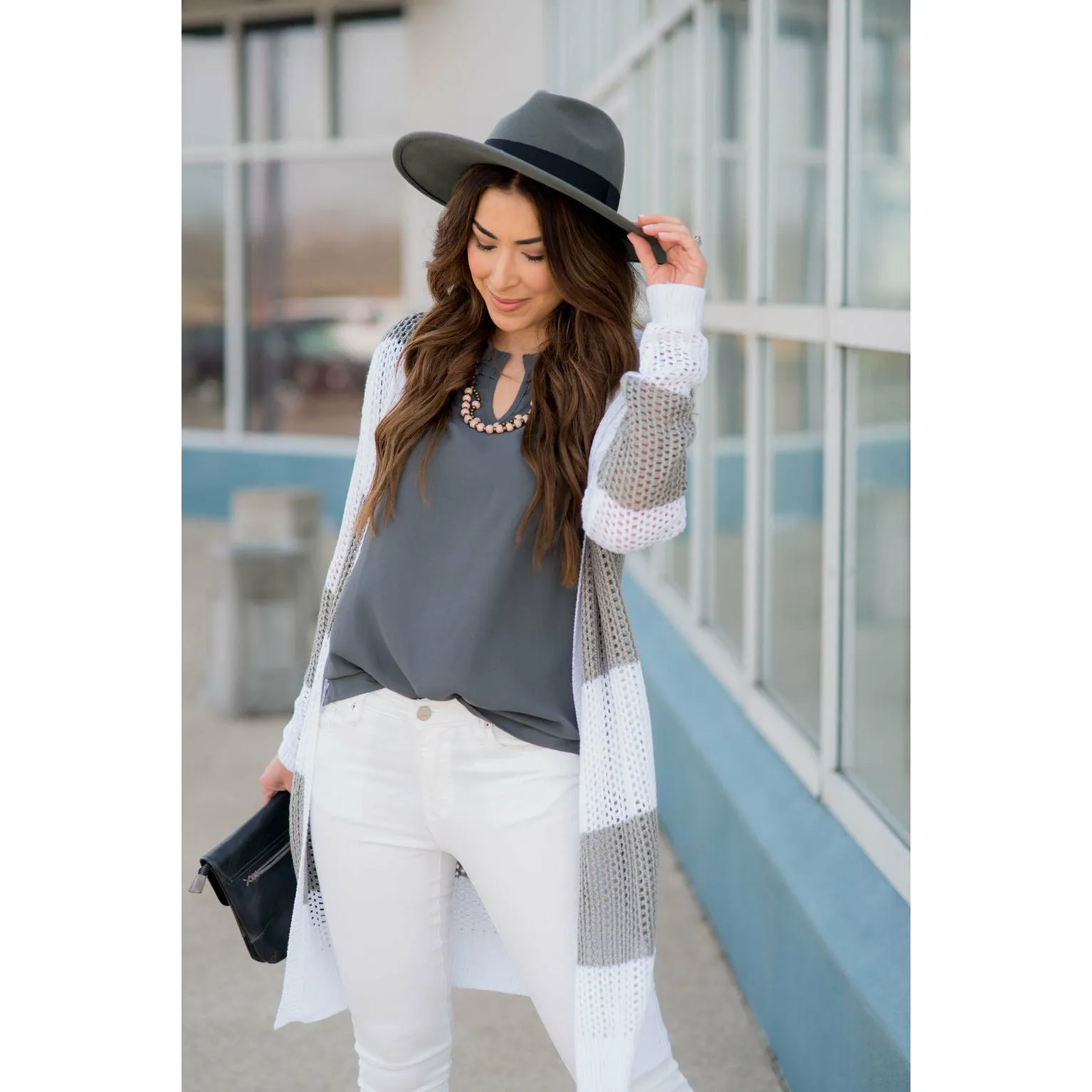 Striped Knit Cardigan