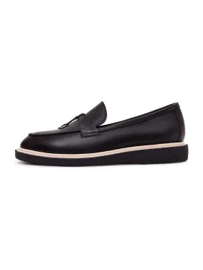 Suede Slip-On Loafers - Black