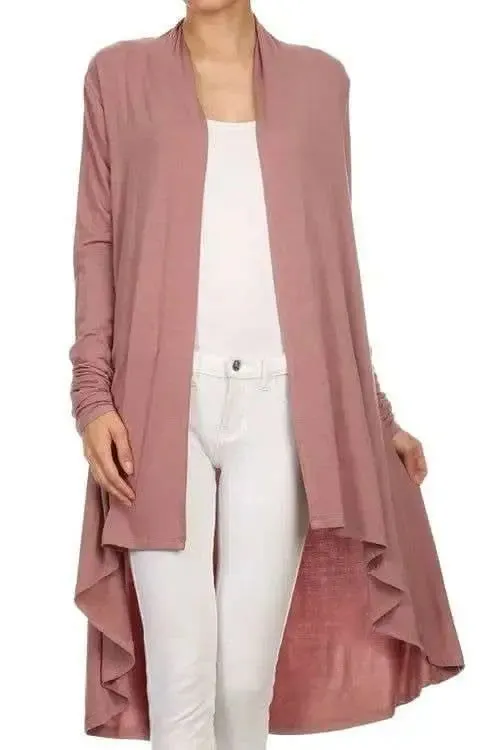 Sustainable Bamboo Elegant Open Front Cardigan for Chic Comfort