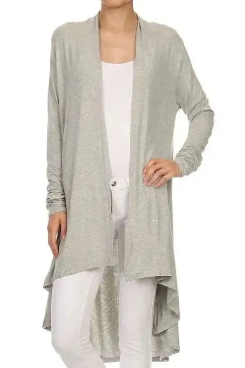 Sustainable Bamboo Elegant Open Front Cardigan for Chic Comfort