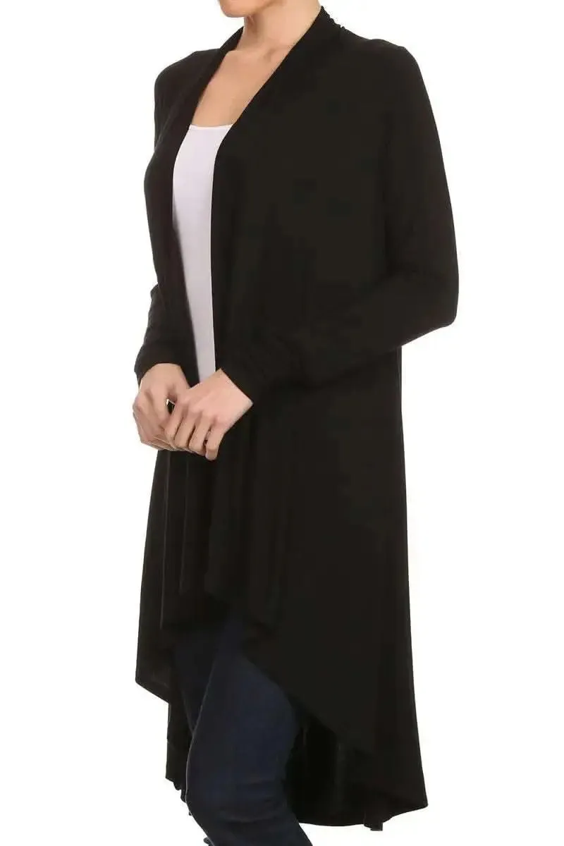 Sustainable Bamboo Elegant Open Front Cardigan for Chic Comfort