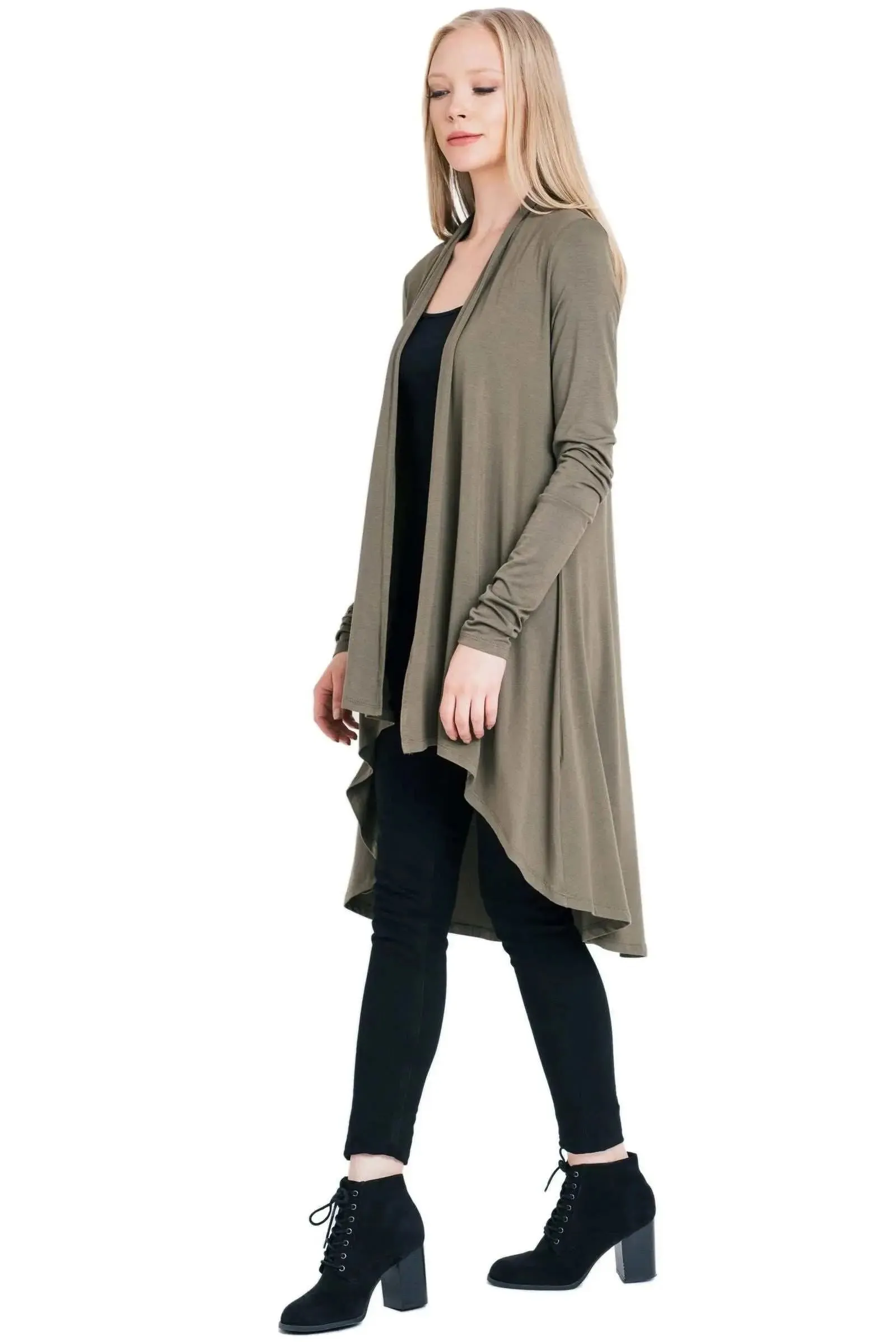 Sustainable Bamboo Elegant Open Front Cardigan for Chic Comfort