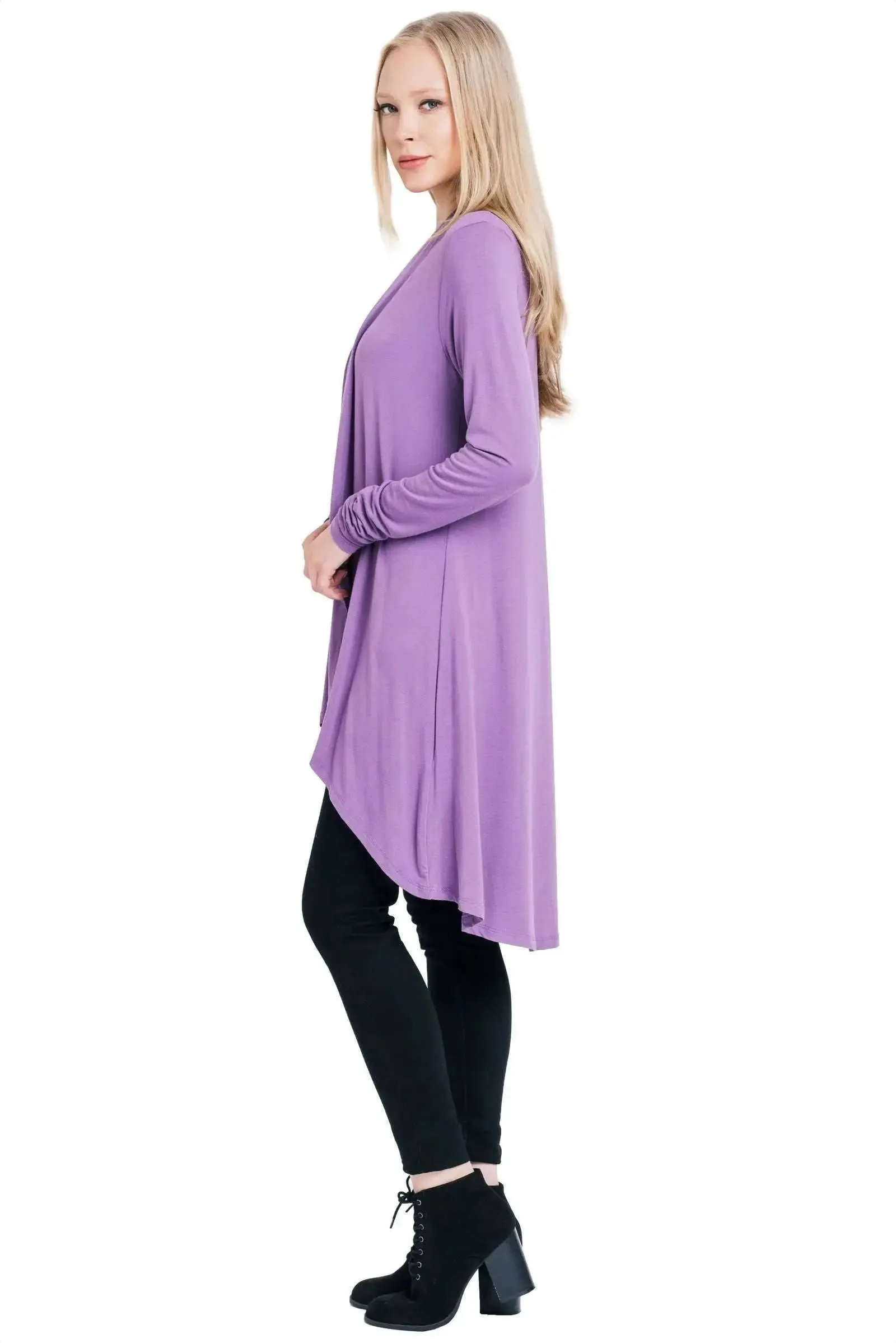 Sustainable Bamboo Elegant Open Front Cardigan for Chic Comfort