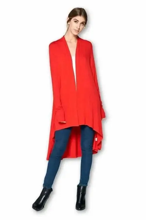 Sustainable Bamboo Elegant Open Front Cardigan for Chic Comfort