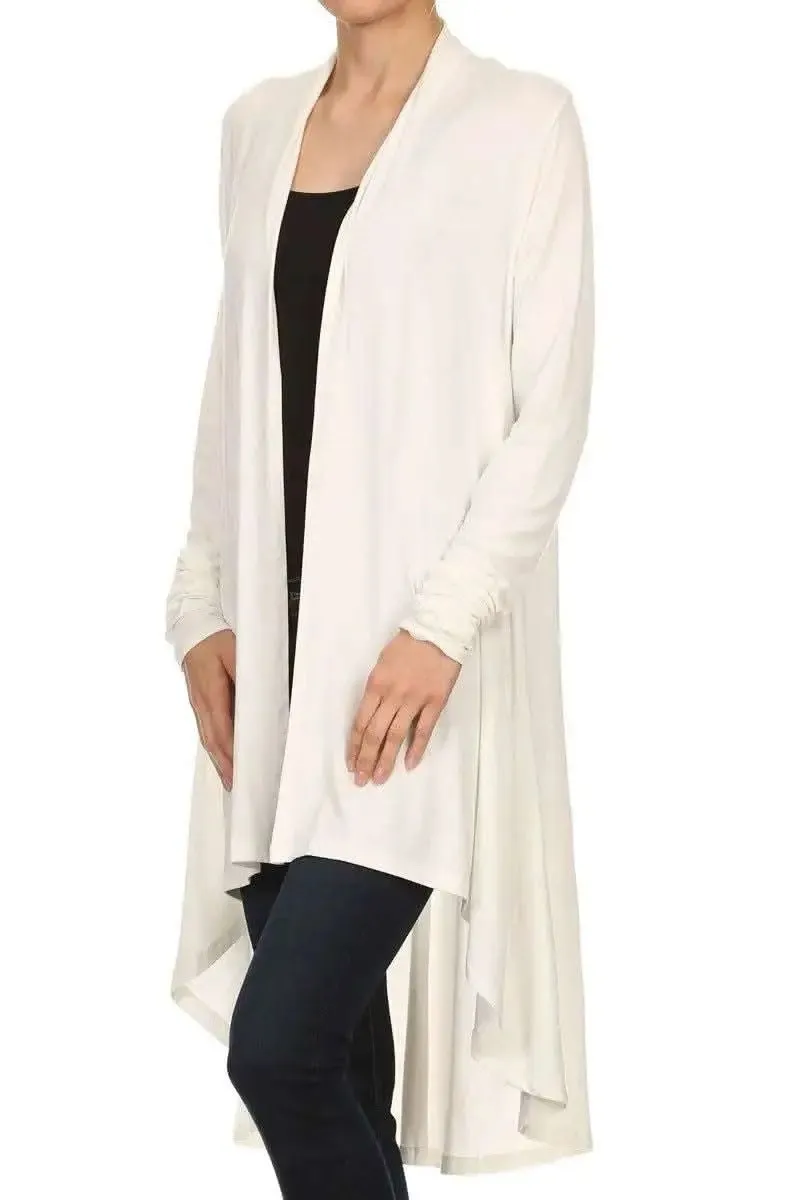 Sustainable Bamboo Elegant Open Front Cardigan for Chic Comfort