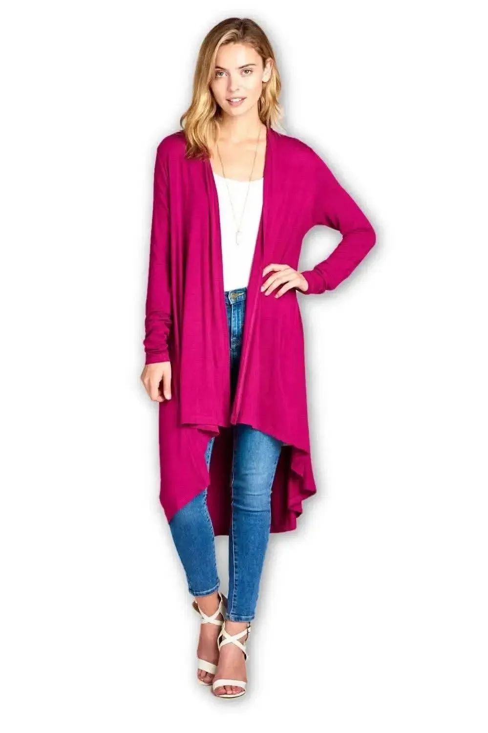 Sustainable Bamboo Elegant Open Front Cardigan for Chic Comfort