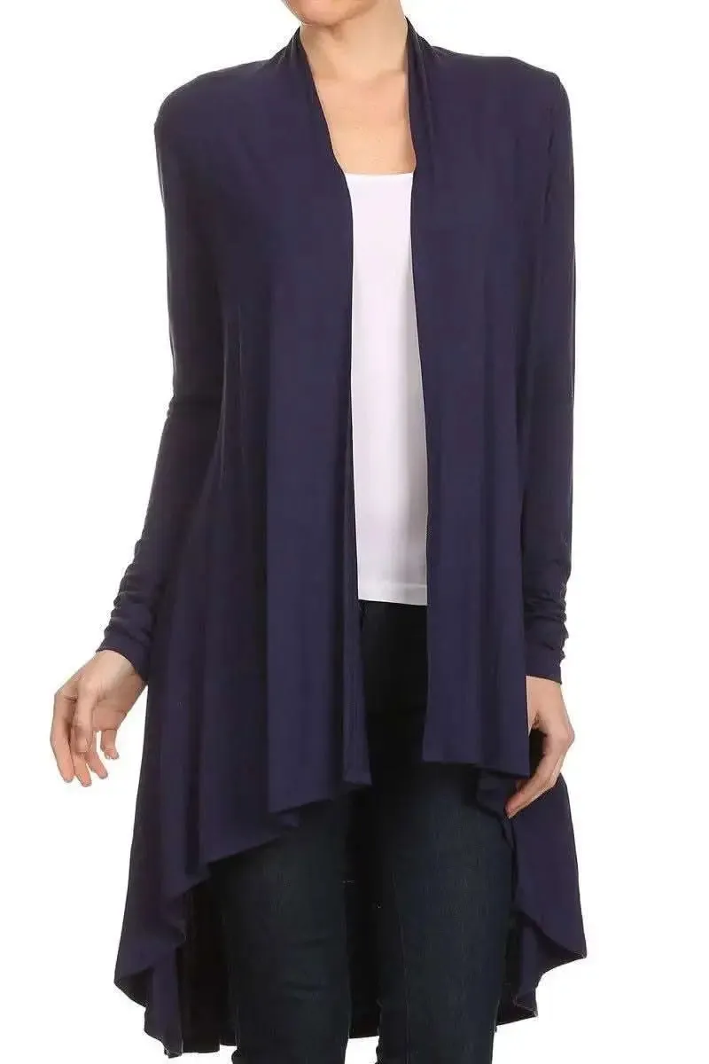 Sustainable Bamboo Elegant Open Front Cardigan for Chic Comfort