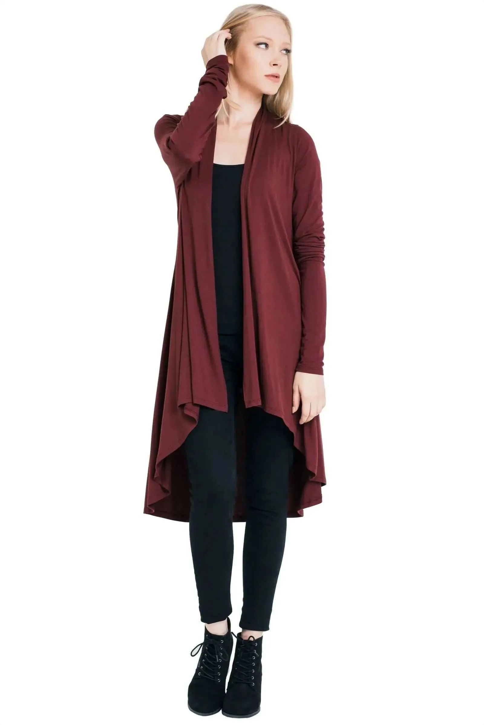 Sustainable Bamboo Elegant Open Front Cardigan for Chic Comfort