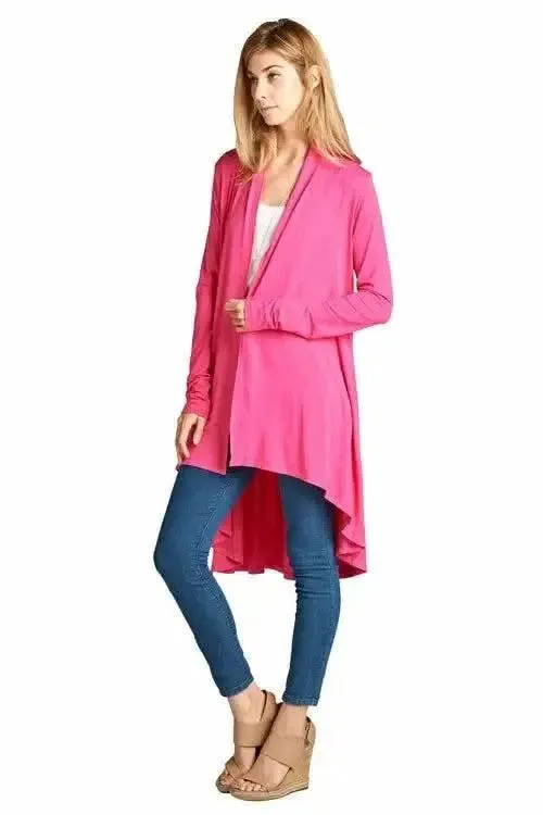 Sustainable Bamboo Elegant Open Front Cardigan for Chic Comfort