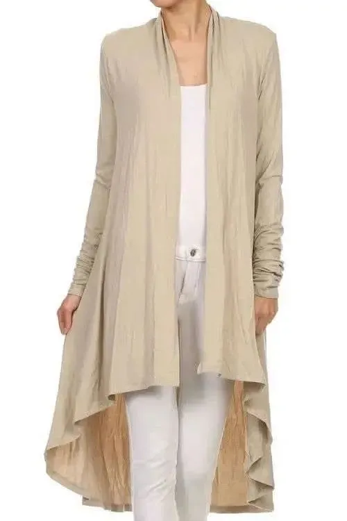 Sustainable Bamboo Elegant Open Front Cardigan for Chic Comfort