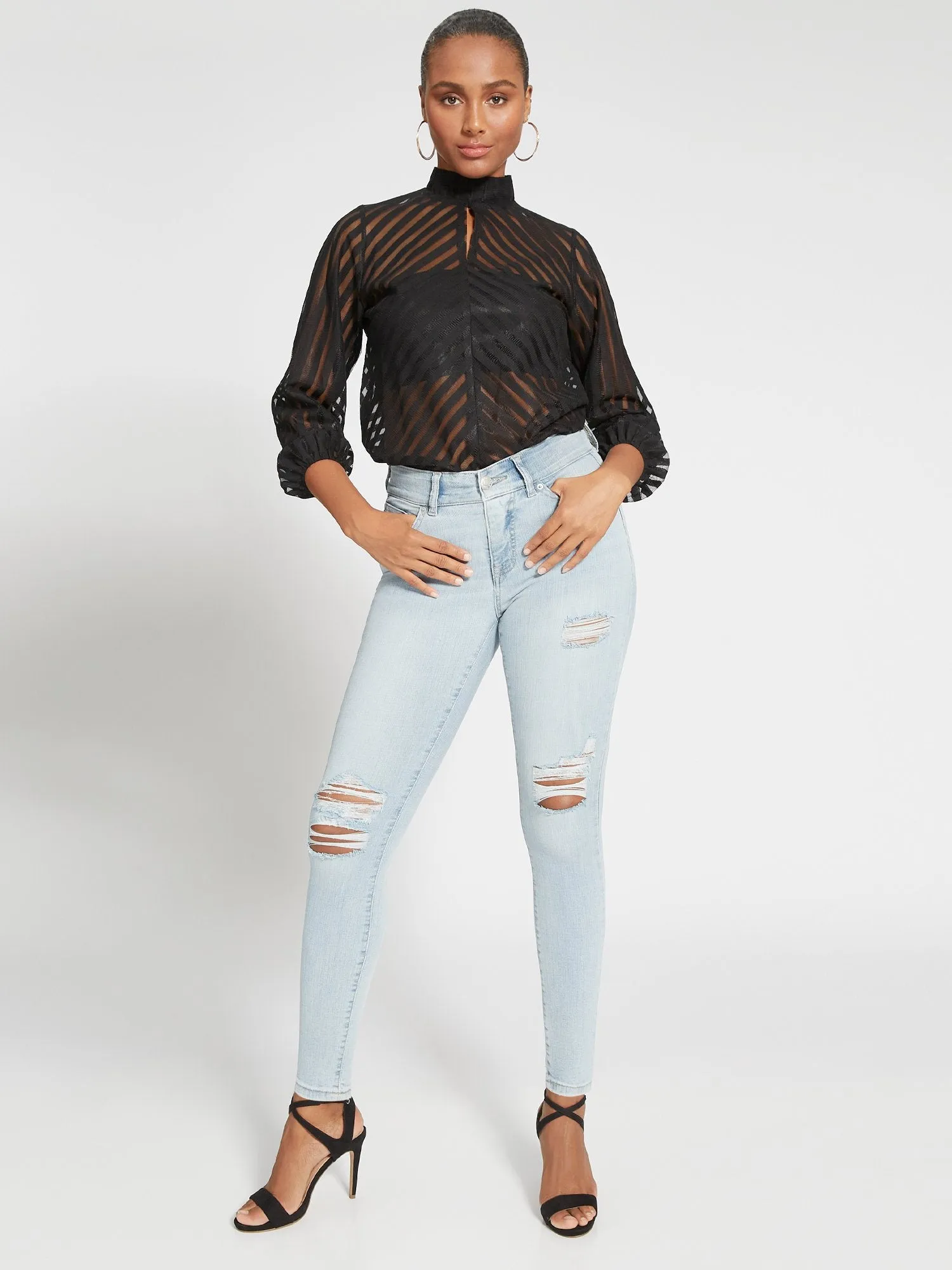 Tall Curvy High-Waisted Super-Skinny Jeans - Light Wash