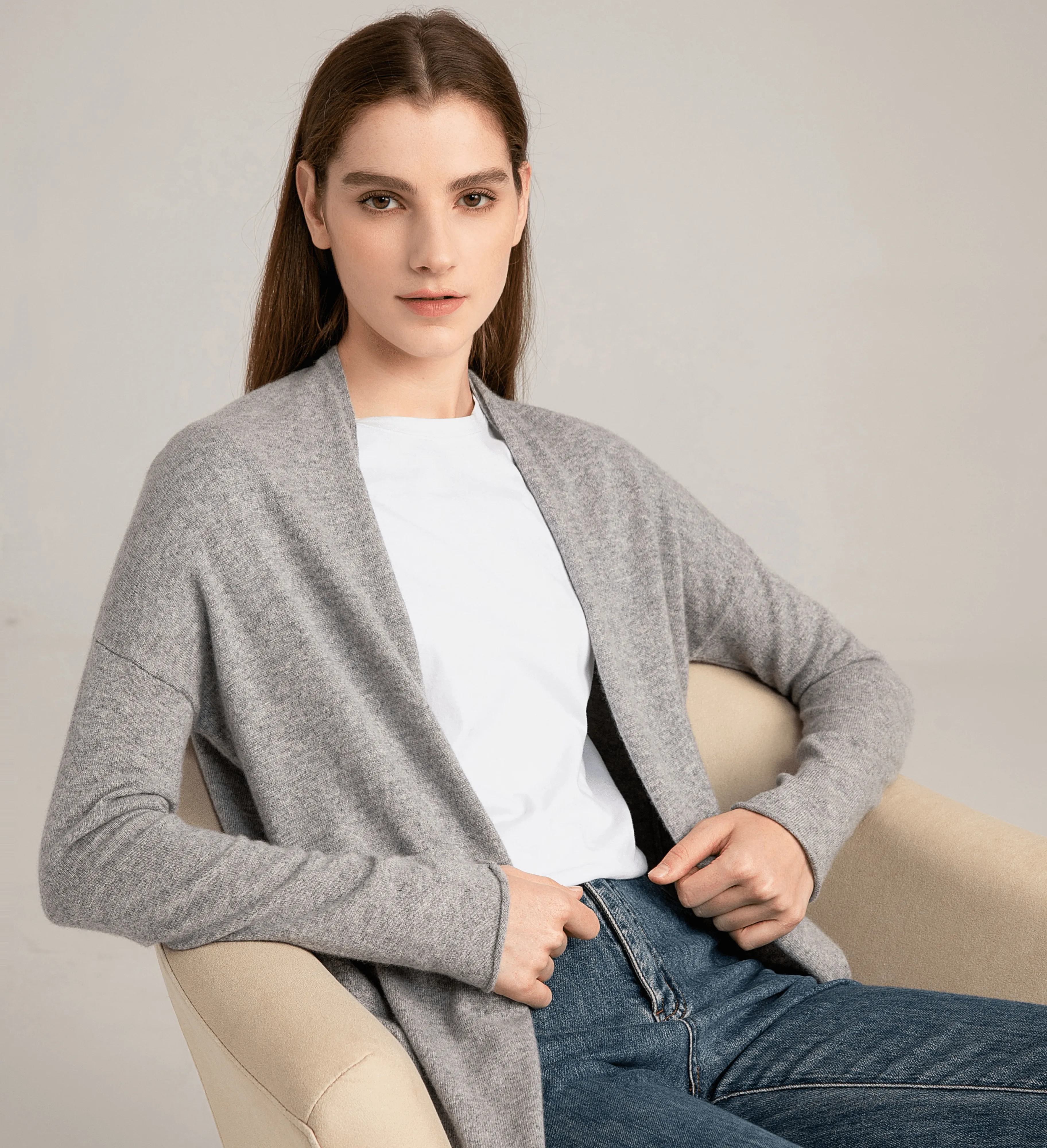 The Open Front Cashmere Cardigan Wrap