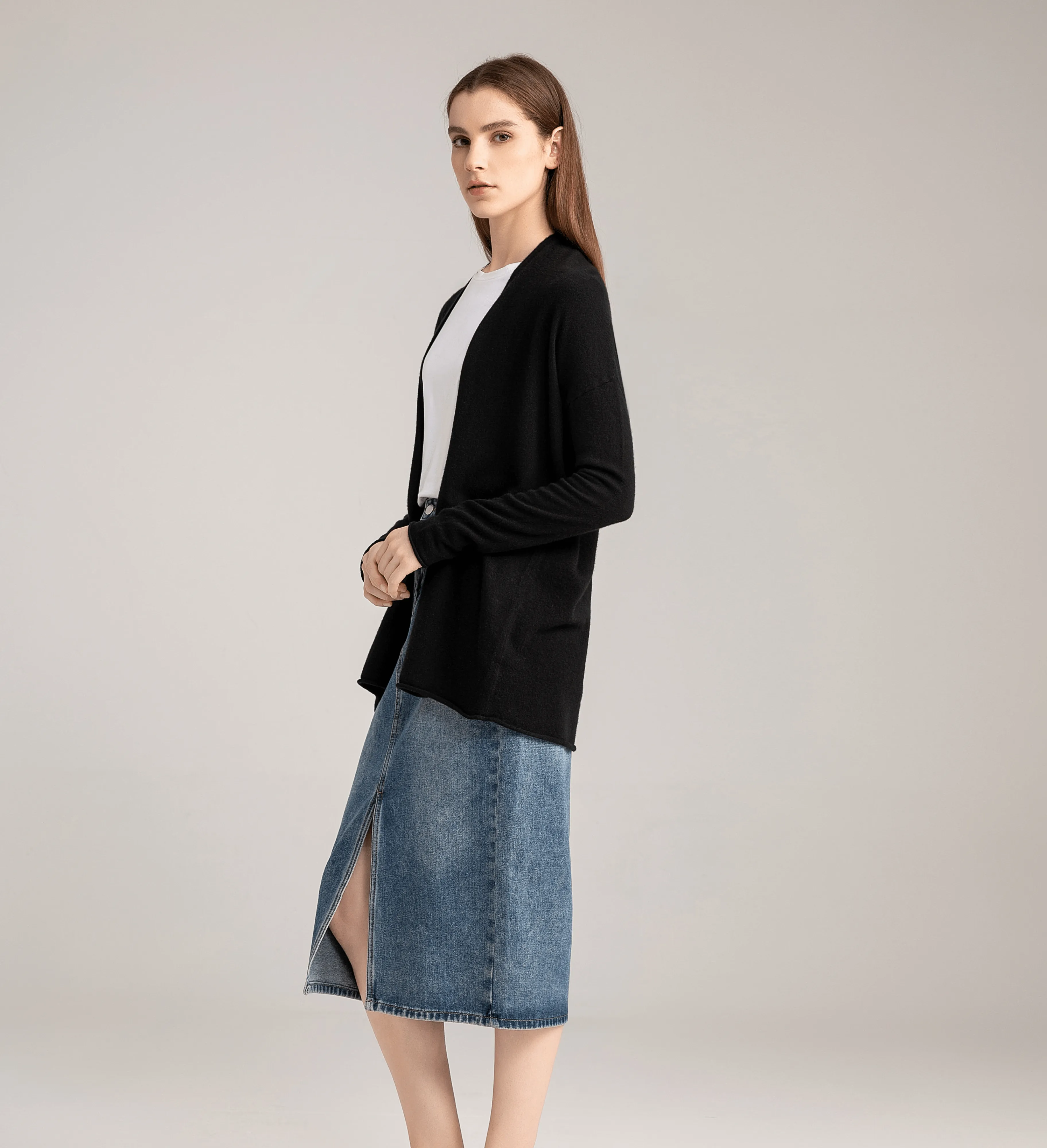 The Open Front Cashmere Cardigan Wrap