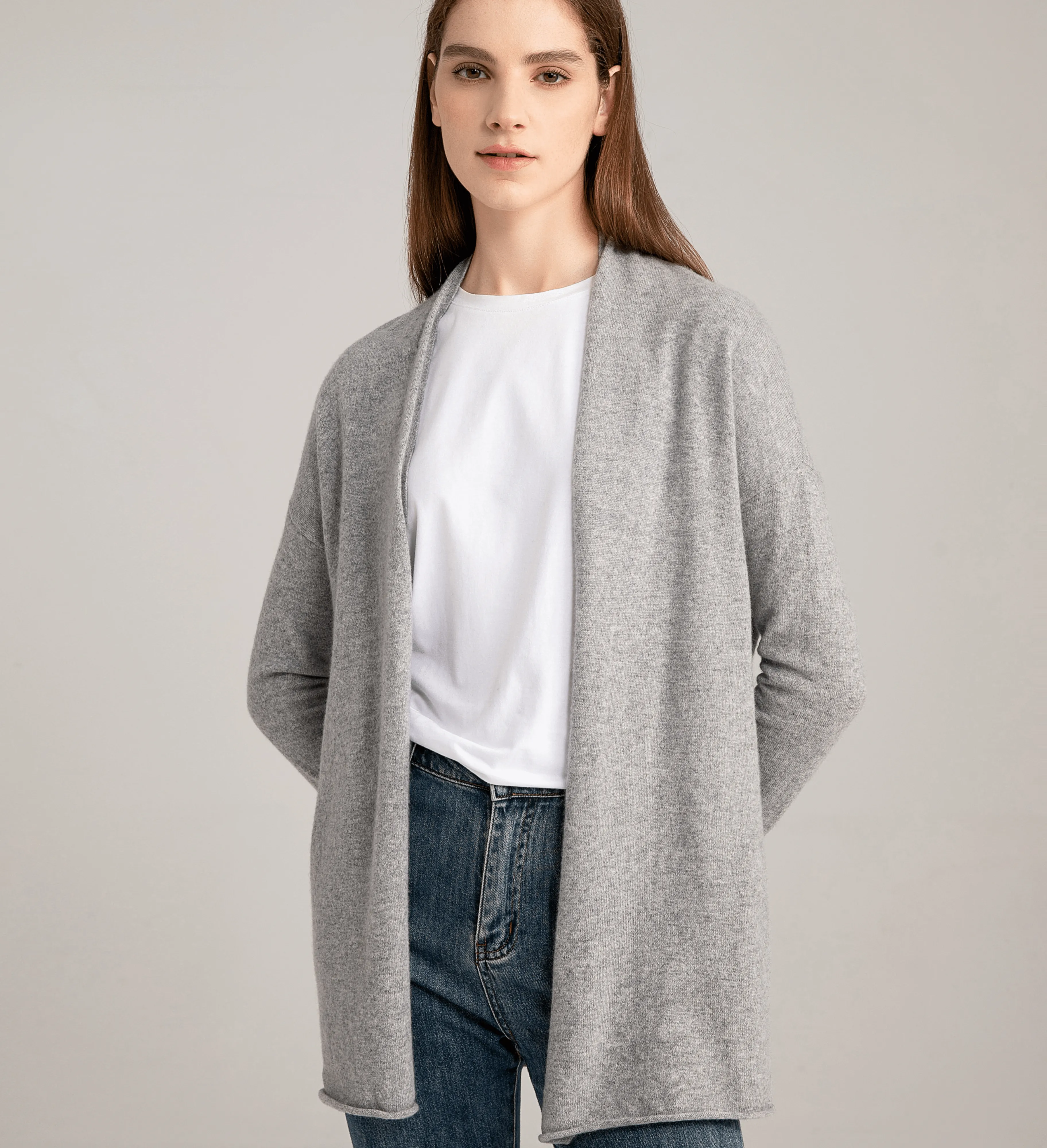 The Open Front Cashmere Cardigan Wrap