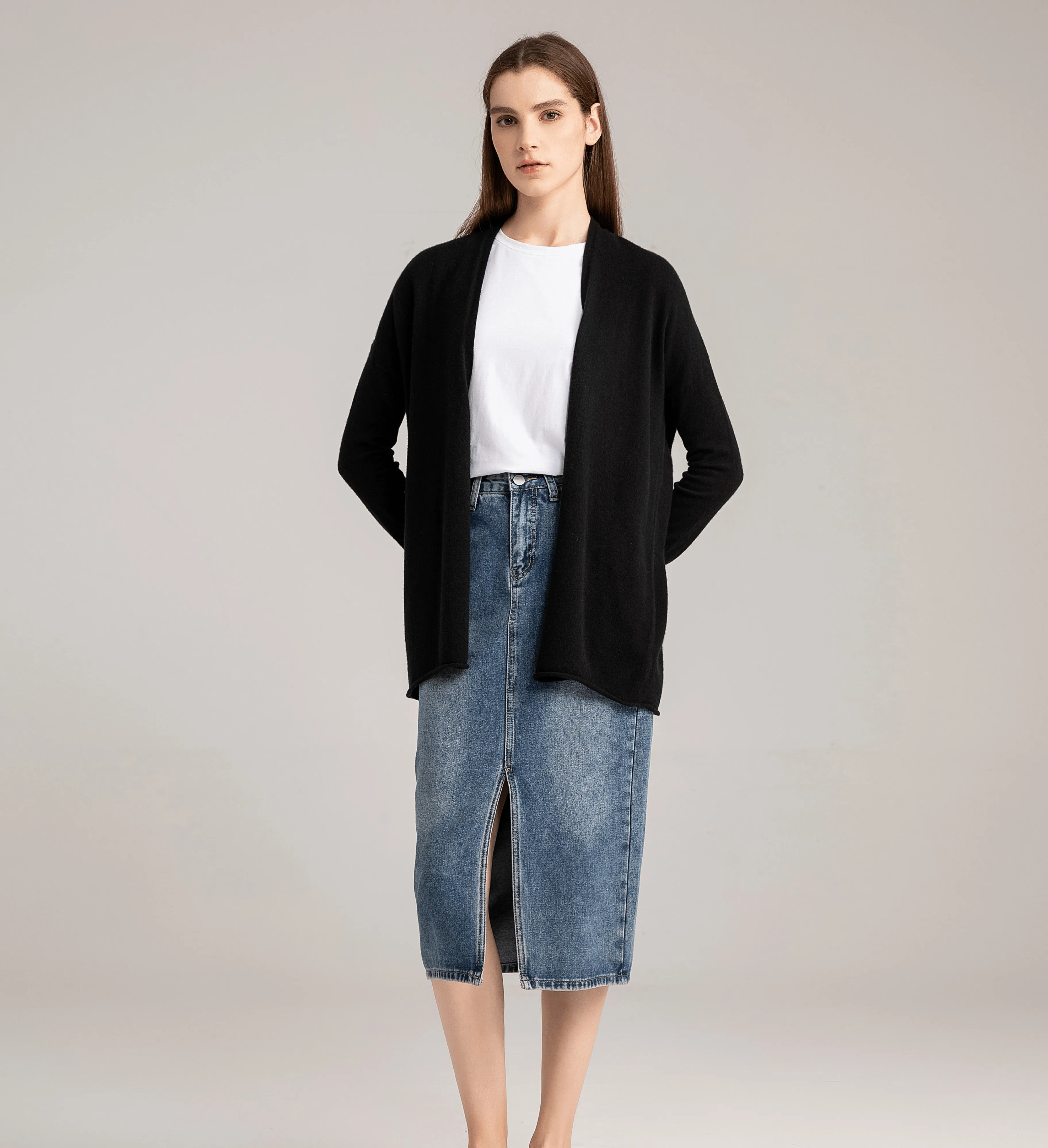 The Open Front Cashmere Cardigan Wrap