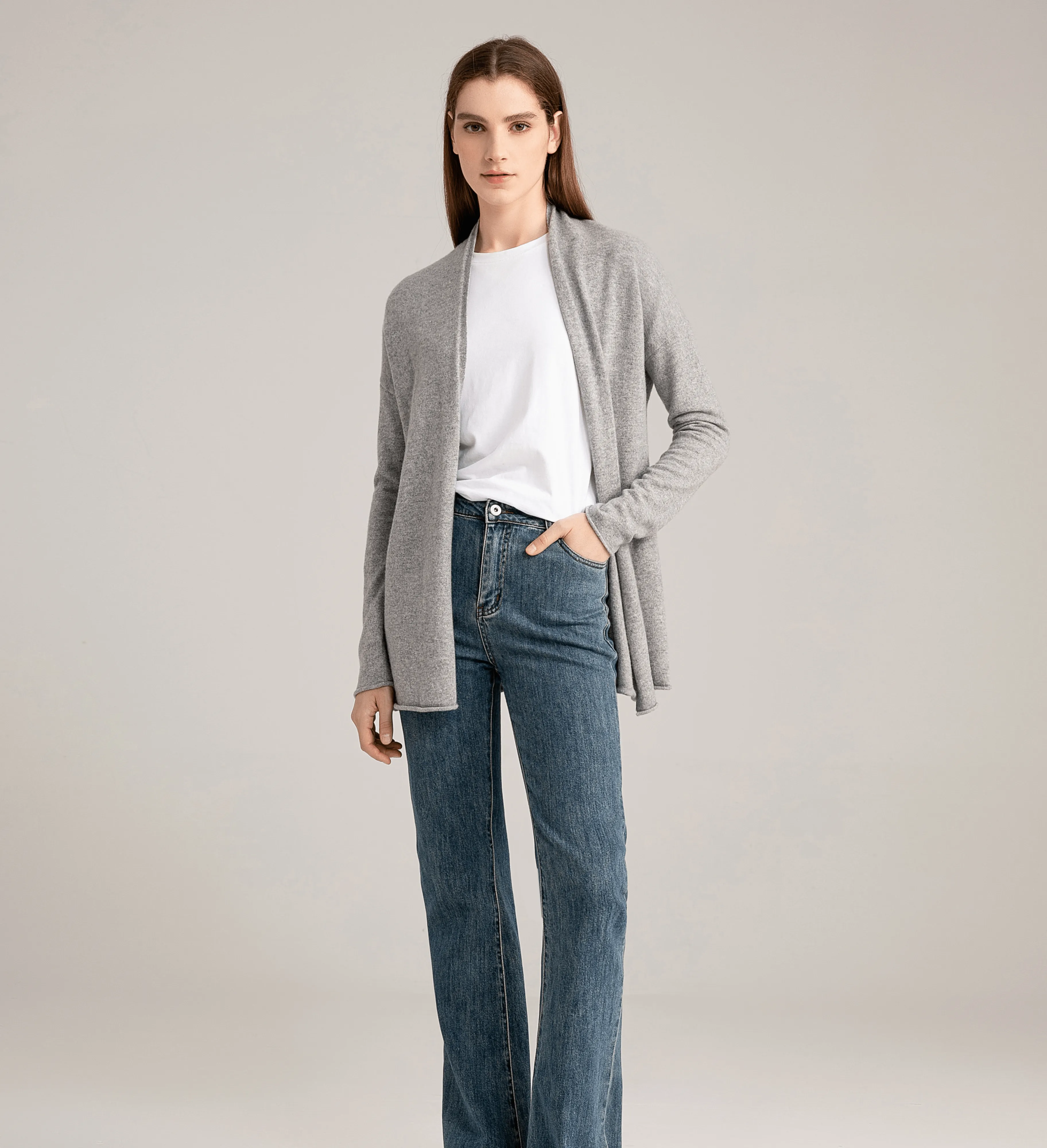 The Open Front Cashmere Cardigan Wrap