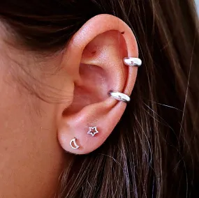 Thick Ear Cuff Silver