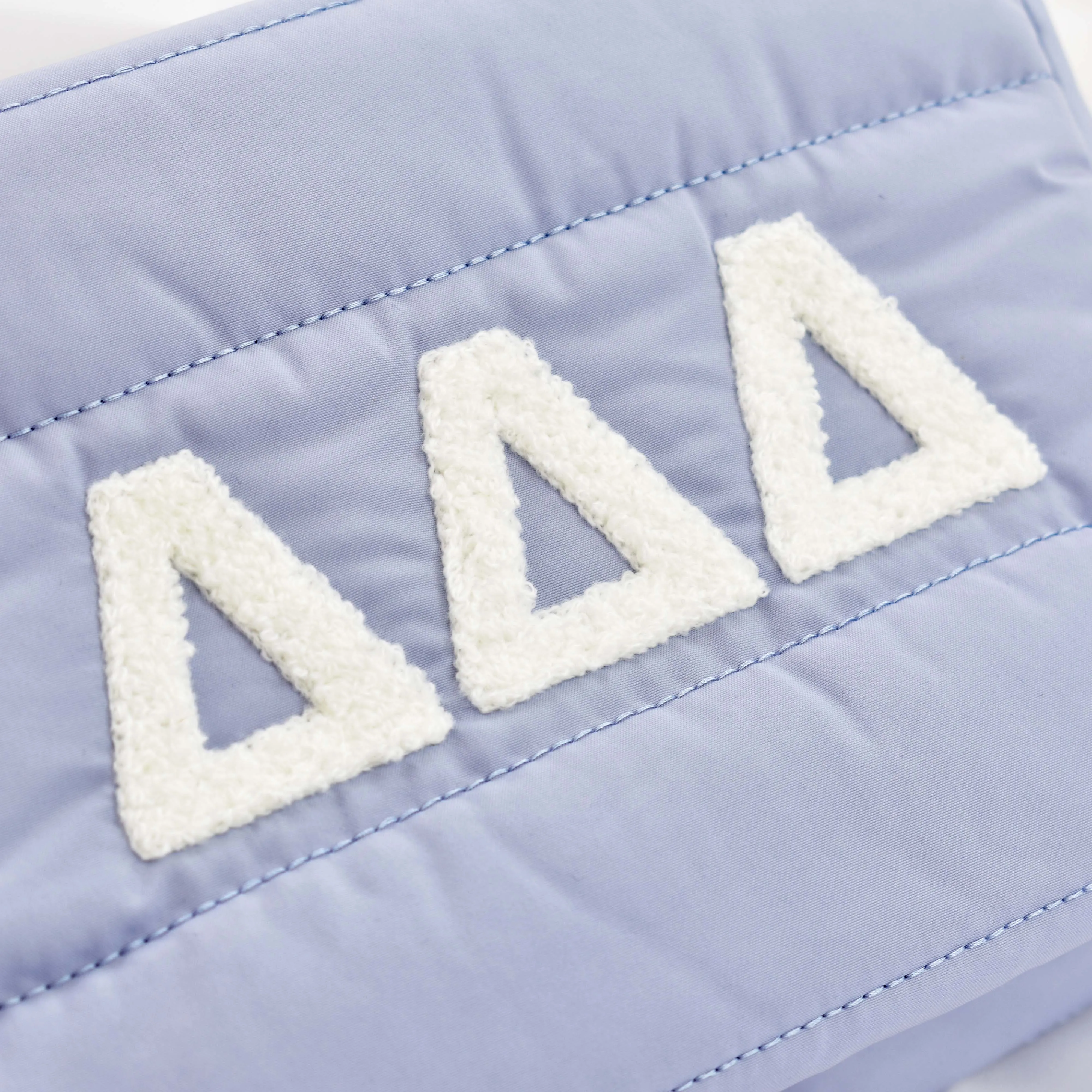 Tri Sigma Makeup Bag - Puffer Style with Sorority Letters