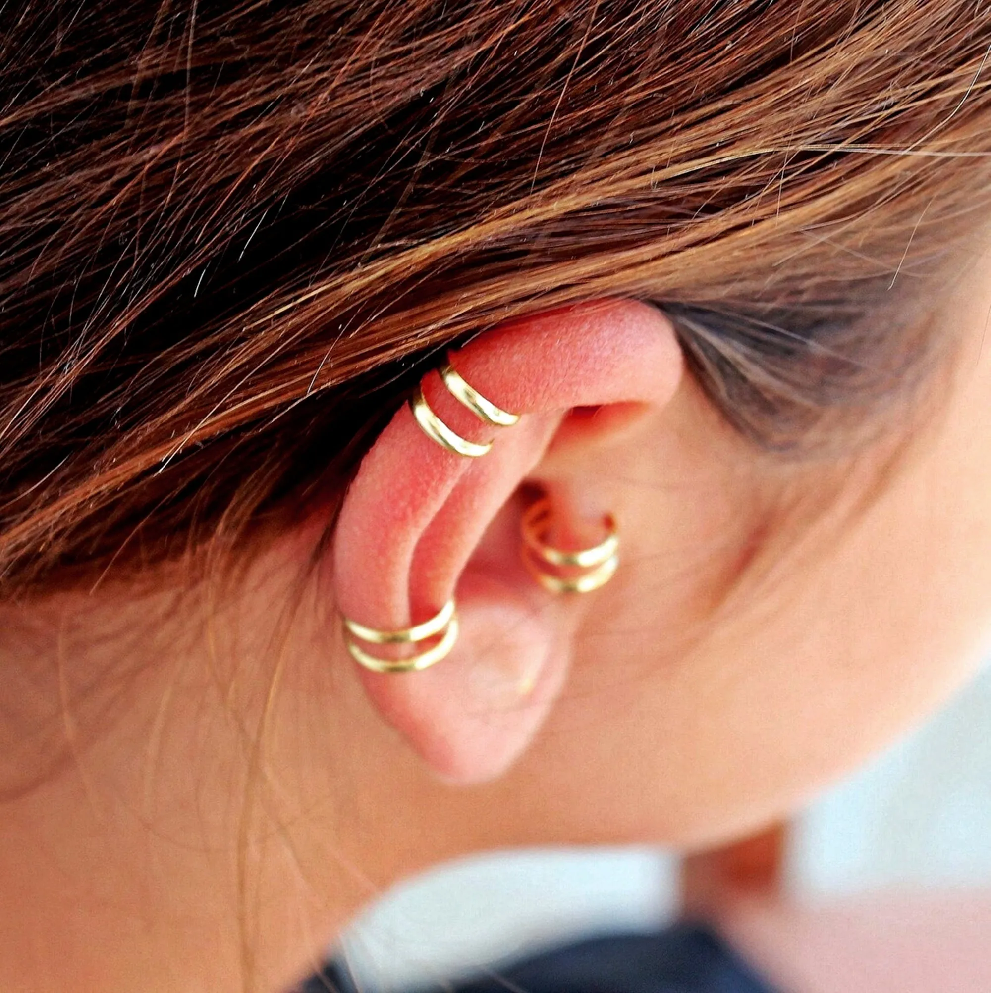 Triple Hoop Conch Ear Cuff