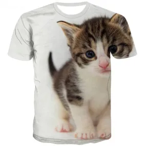 tshirt kitten cat 3D tshirt men pet art costume Cool